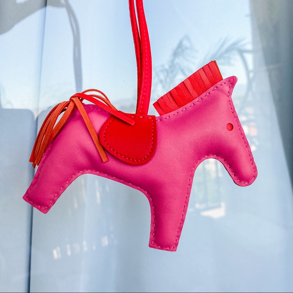 HERMÈS Rose Azalee Pink Rodeo Bag Charm - Picture 5 of 10